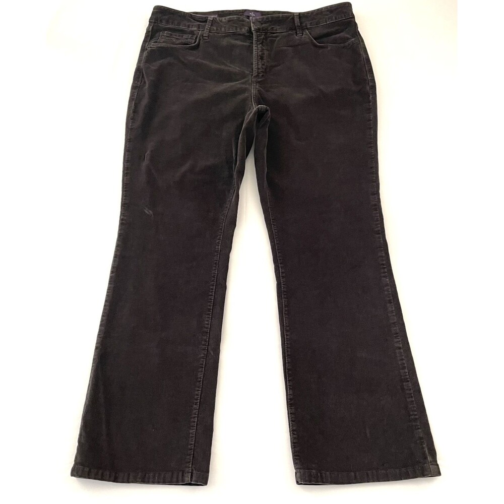 NYDJ Billie Mini Bootcut Corduroy Pants Brown Women's Size 16-C